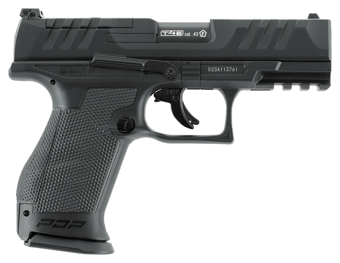 PIST PDP COMPACT 4'' T4E CAL 43 WALTHER - réplique d'entraînement réaliste en calibre .43