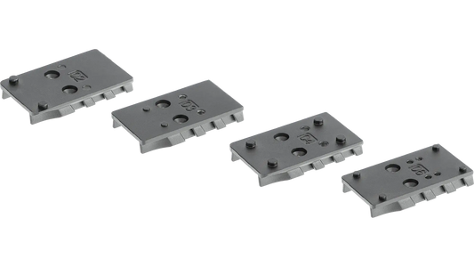4 INTERFACES WALTHER PDP T4E 2.4554/2.4555 - VORTEX, C-MORE, LEUPOLD, TRIJICON set of optical mounting interfaces